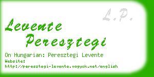 levente peresztegi business card